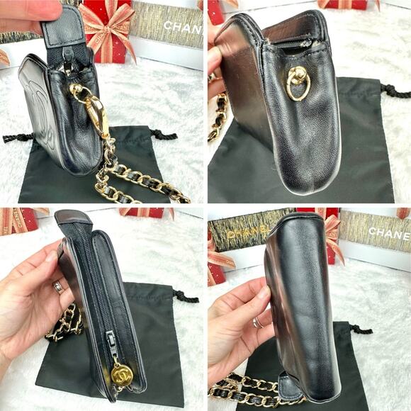 CHANEL Black leather mini pouch crossbody or bum bag - Picture 7 of 12